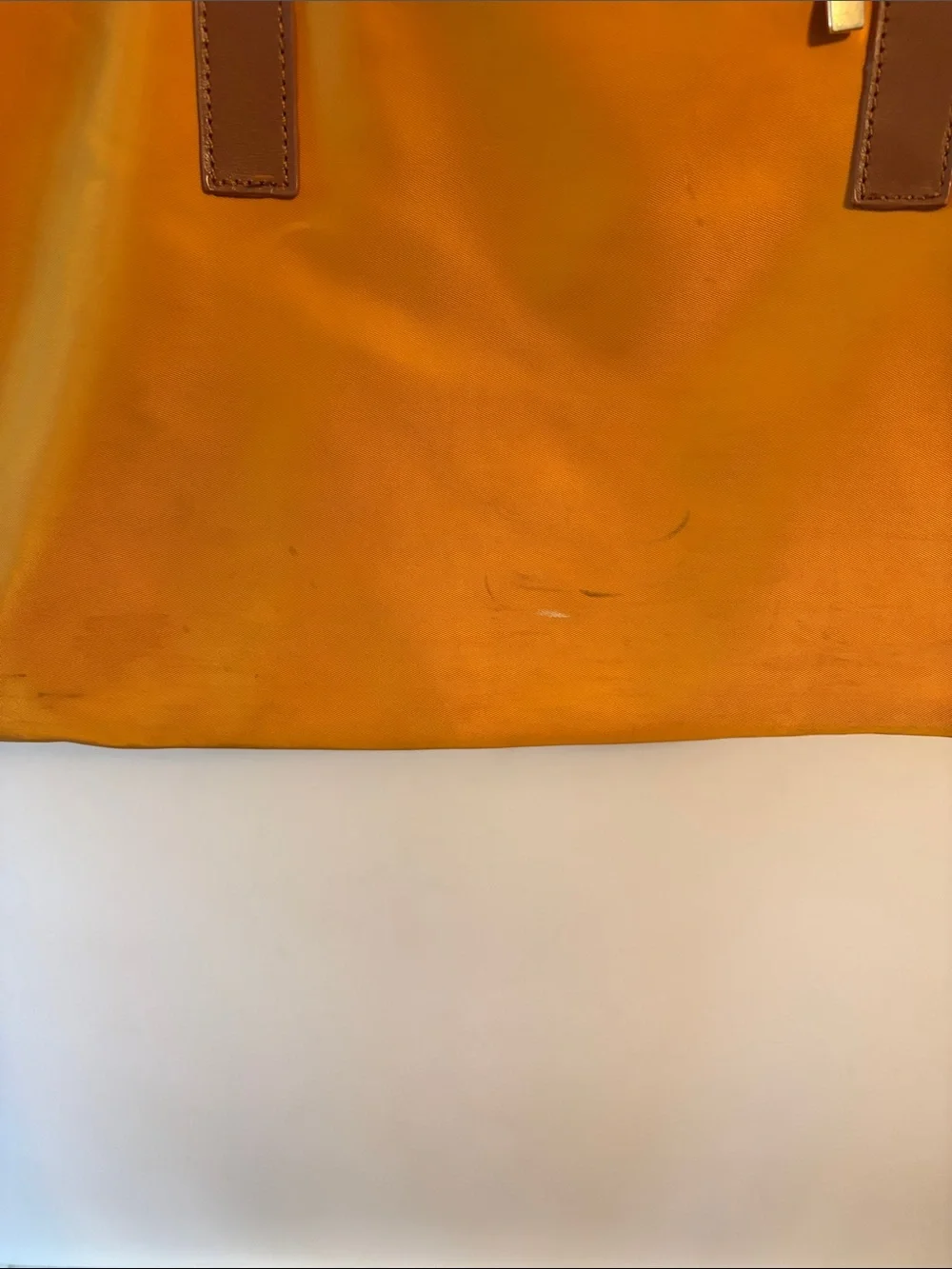 Teacher Tote—Mustard Tote Bag with Brown Handles